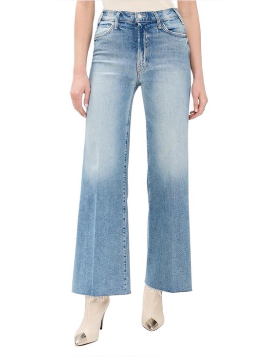 MOTHER Denim - MOTHER The Hustler Roller Fray Wide Leg “I Confess” Jean